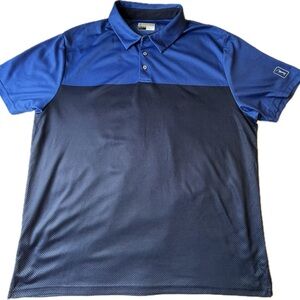 PGA TOUR Polo Men's XXL Blue Polka Dot Pro Series Perry Ellis Europe